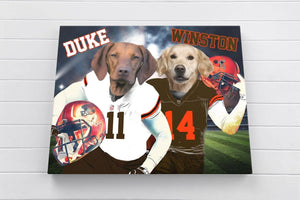 Rescue Dogs Hero Squad Lovers - Cleveland Brwns Football Team - Personalized Pet Poster Canvas Print