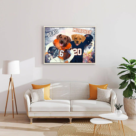 Rescue Dogs Hero Squad Lovers - Denver Brncs Football Team - Personalized Pet Poster Canvas Print