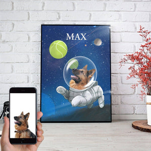 Rescue Dogs Hero Squad Lovers - Rescue Dogs Hero Squad Astronaut Galaxy - Personalized Pet Poster Canvas Print