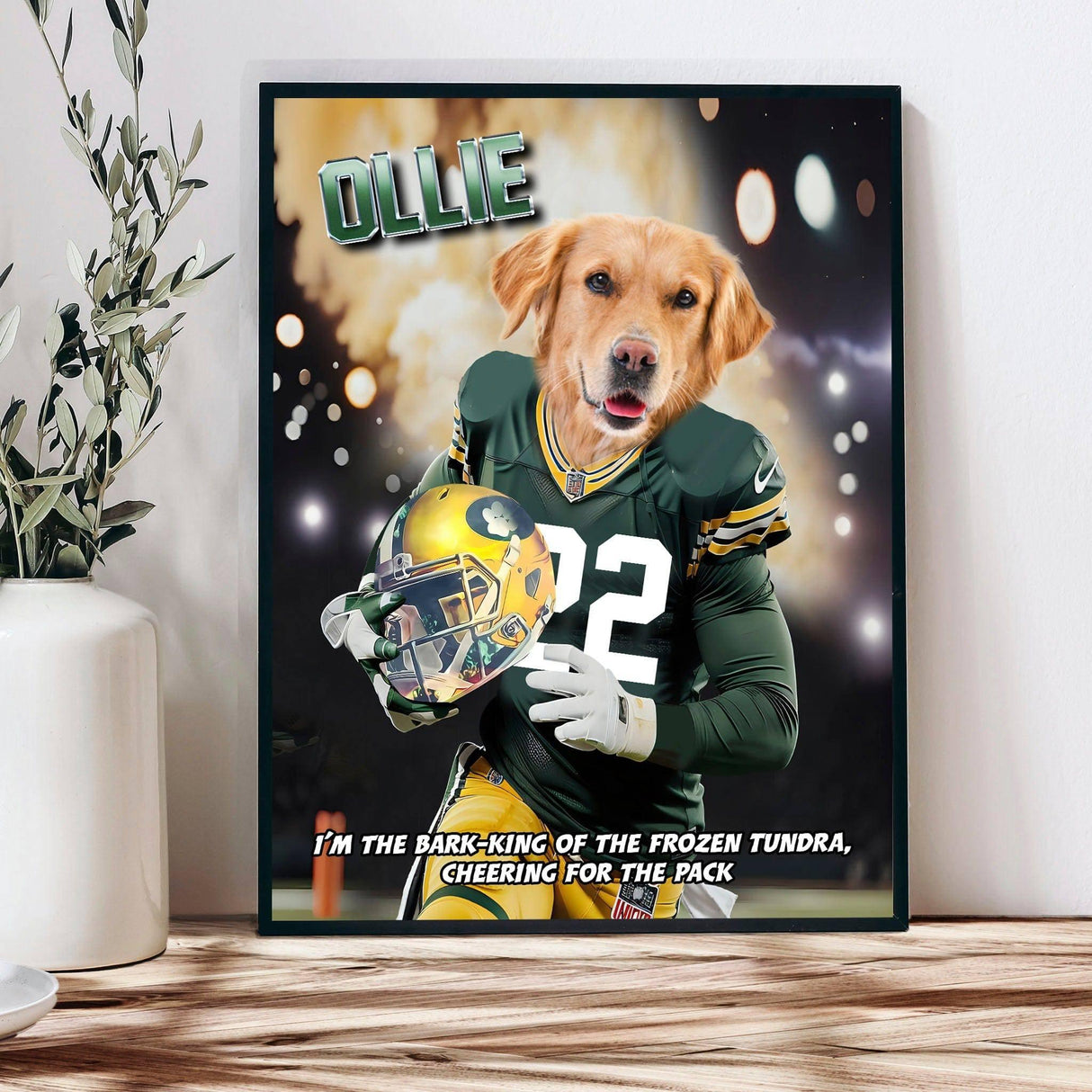 Rescue Dogs Hero Squad Lovers - Greenbay Football Rescue Dogs Hero Squad - Personalized Pet Poster Canvas Print