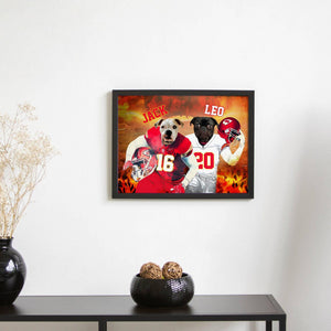 Rescue Dogs Hero Squad Lovers - Kansas Cty Chfs Football Team - Personalized Pet Poster Canvas Print