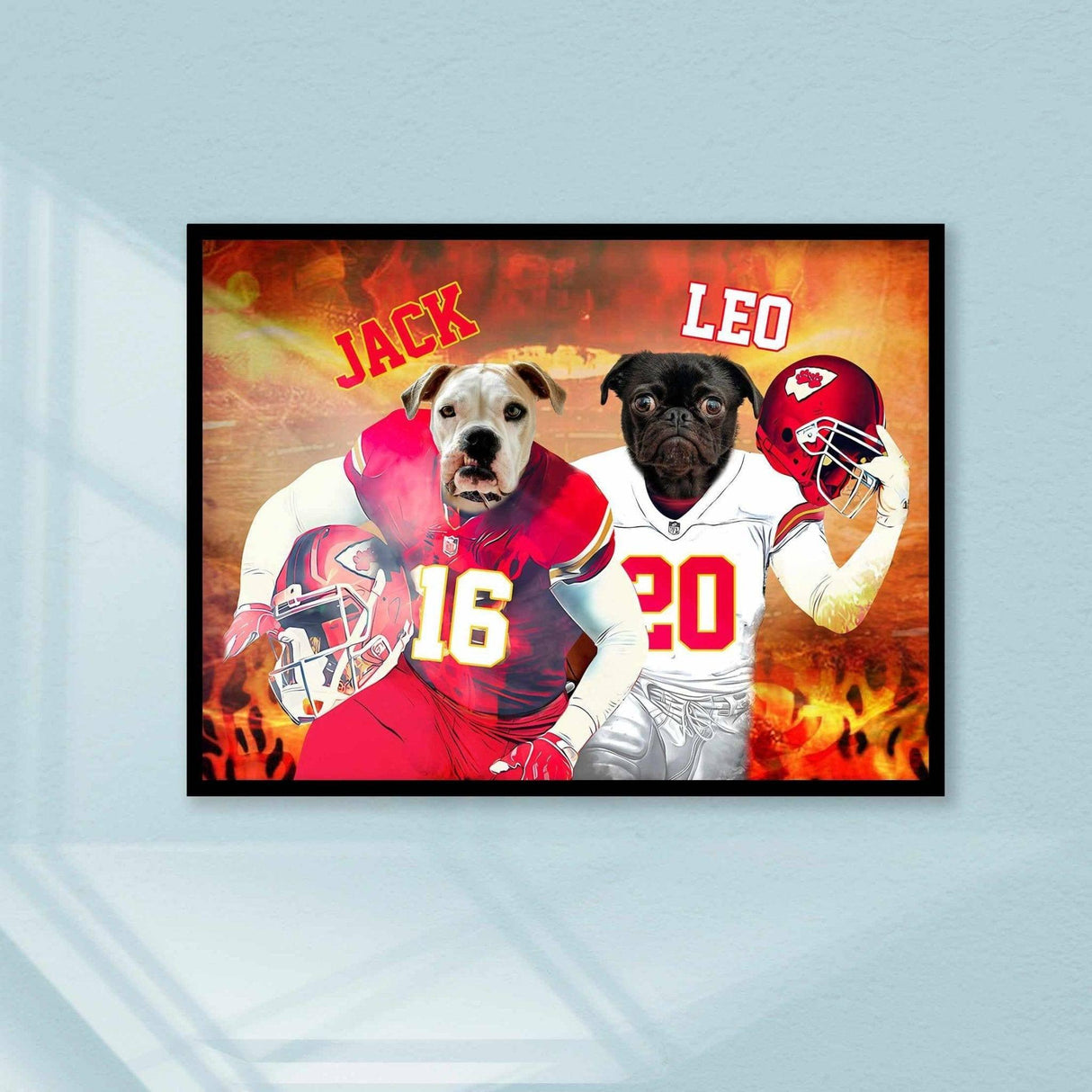 Rescue Dogs Hero Squad Lovers - Kansas Cty Chfs Football Team - Personalized Pet Poster Canvas Print