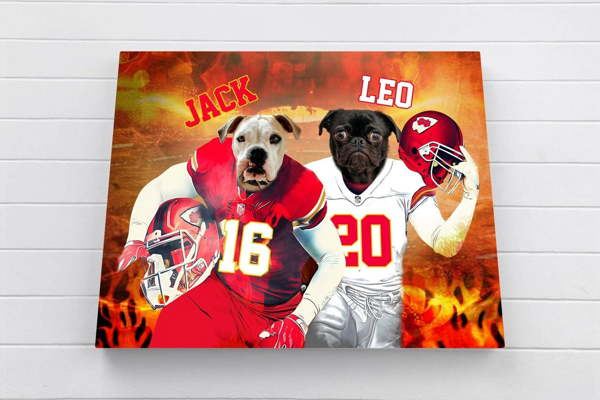 Rescue Dogs Hero Squad Lovers - Kansas Cty Chfs Football Team - Personalized Pet Poster Canvas Print