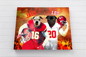 Rescue Dogs Hero Squad Lovers - Kansas Cty Chfs Football Team - Personalized Pet Poster Canvas Print