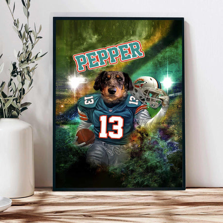 Rescue Dogs Hero Squad Lovers - Pepper Jersey #13 - Personalized Pet Poster Canvas Print