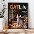 Posters, Prints, & Visual Artwork Cat Lovers - Cat Thanksgiving Magazine 3 - Personalized Pet Poster Canvas Print