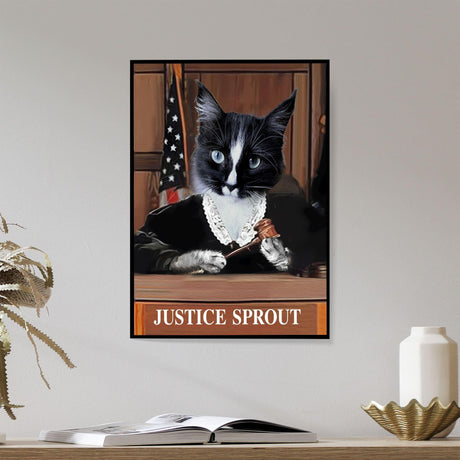 Posters, Prints, & Visual Artwork Cat Lovers - Justice - Personalized Pet Poster Canvas Print