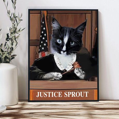 Posters, Prints, & Visual Artwork Cat Lovers - Justice - Personalized Pet Poster Canvas Print