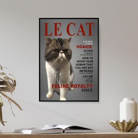 Posters, Prints, & Visual Artwork Cat Lovers - Le Cat - Personalized Pet Poster Canvas Print