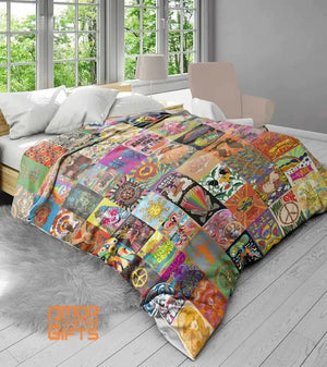 Blankets Custom 60s Psychedelic Rock Blanket, Personalized Fleece Blanket,  Customized Blanket