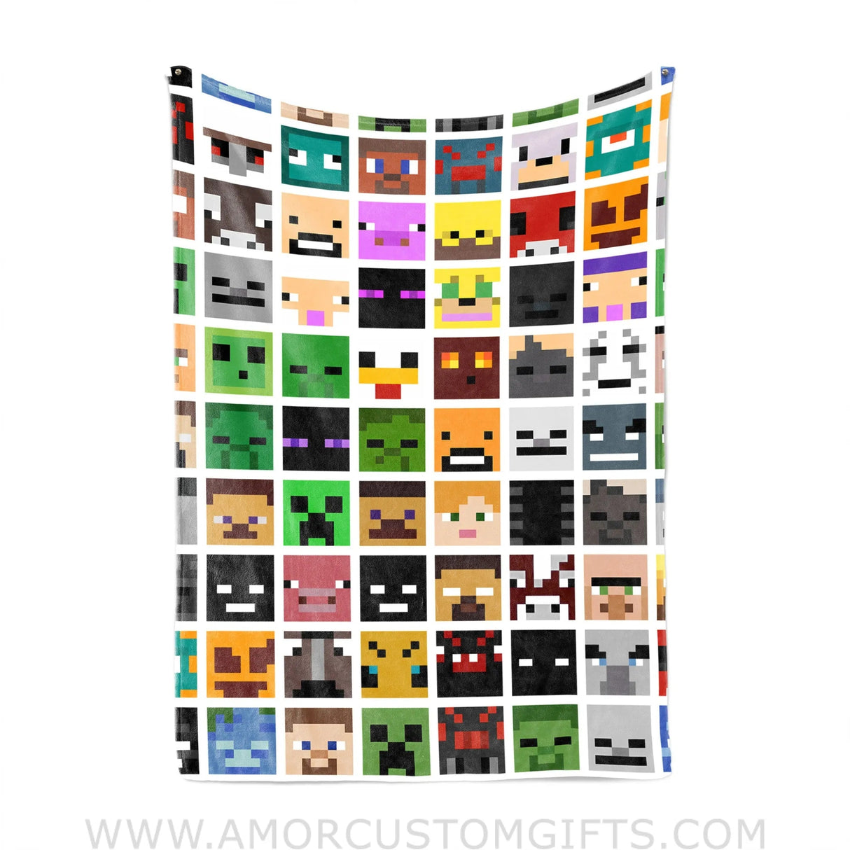 Block Faces Minecraft Blanket