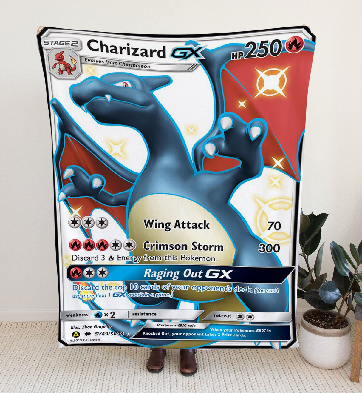 Custom Charizard GX Sun & Moon Series Blanket-Amor Custom Gifts