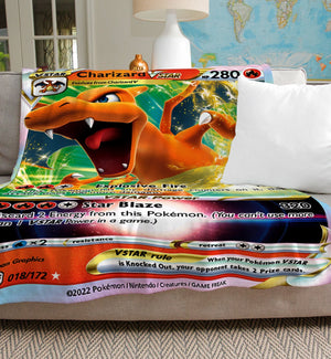 Custom Charizard VSTAR Sword & Shield Series Blanket-Amor Custom Gifts