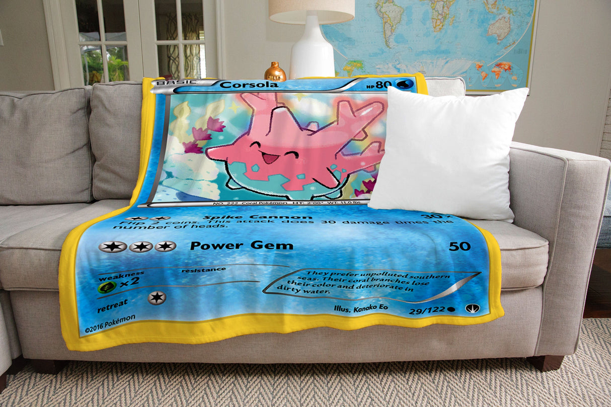 Custom Corsola XY Series Blanket-Amor Custom Gifts