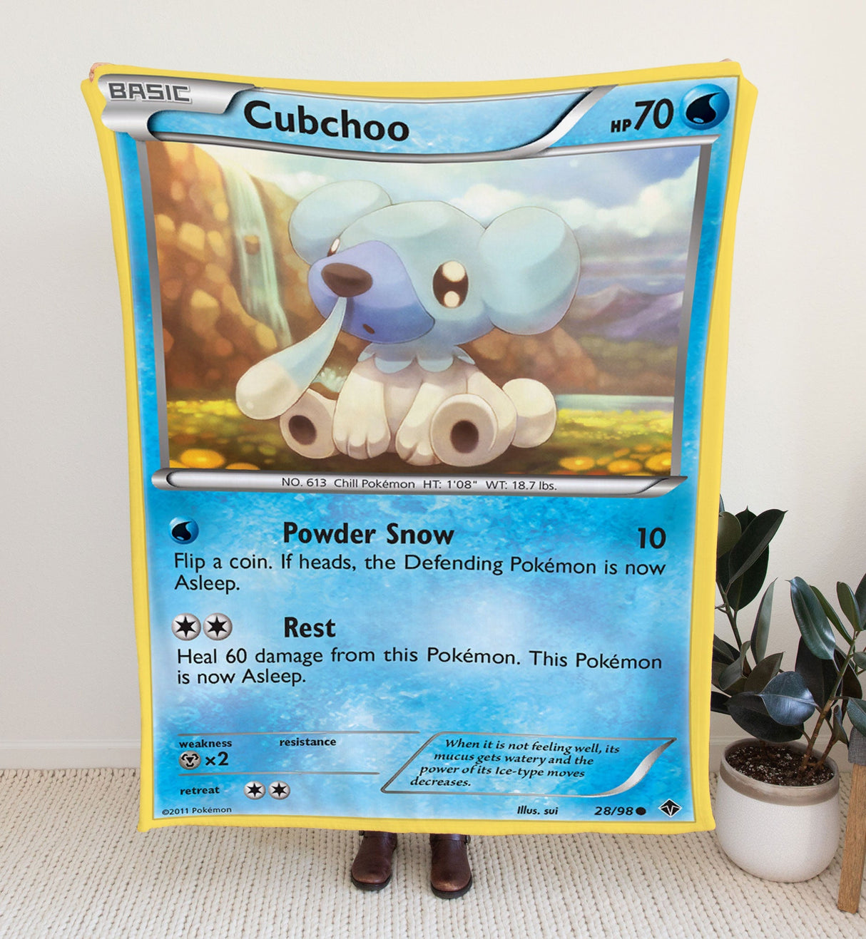 Custom Cubchoo Black & White Series Blanket-Amor Custom Gifts