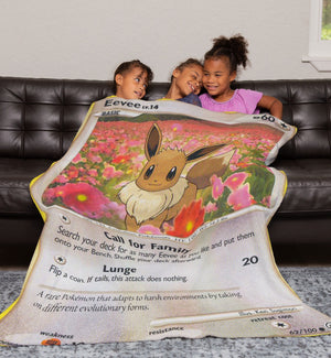 Custom Eevee Diamond & Pearl Series Blanket-Amor Custom Gifts