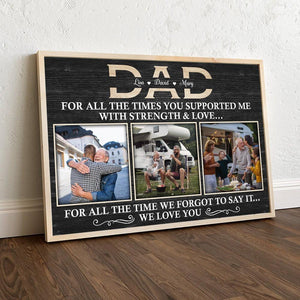 Custom Family Photo Strength & Love Canvas Poster Print - Amor Custom Gifts