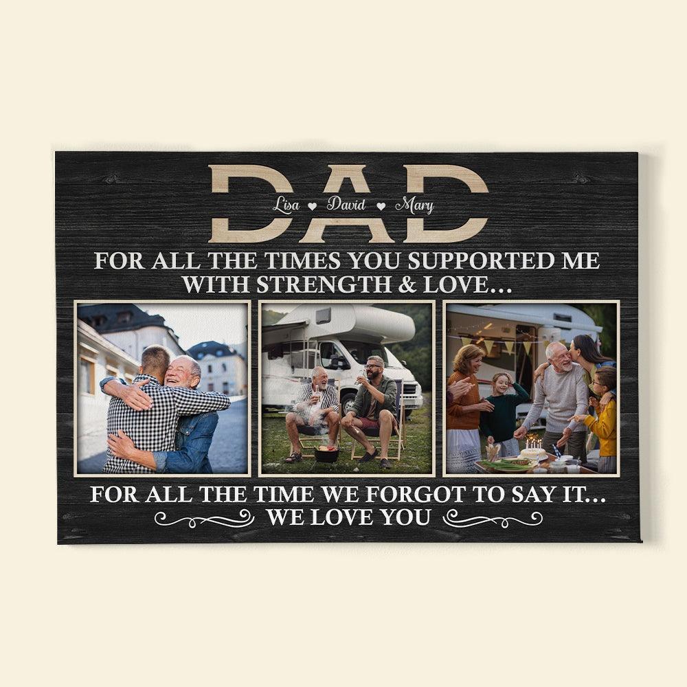 Custom Family Photo Strength & Love Canvas Poster Print - Amor Custom Gifts