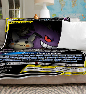 Custom Gengar & Mimikyu-GX Sun & Moon Series Blanket-Amor Custom Gifts