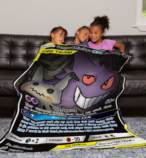 Custom Gengar & Mimikyu-GX Sun & Moon Series Blanket-Amor Custom Gifts