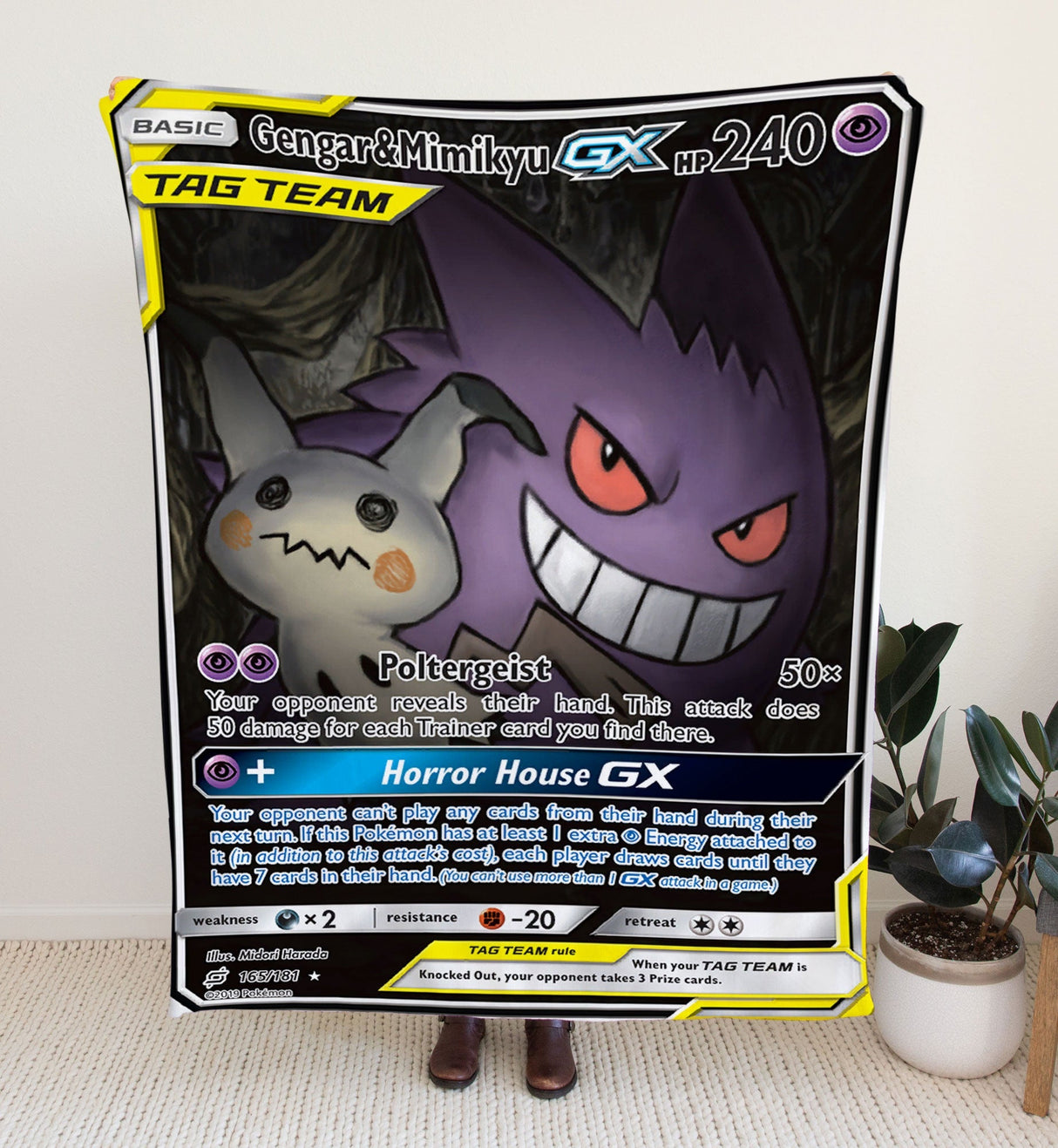 Custom Gengar & Mimikyu-GX Sun & Moon Series Blanket-Amor Custom Gifts