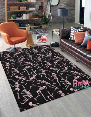 Mats & Rugs Halloween Funny Bone Dance Rugs | Halloween Bone Dance Home Carpet, Mat, Home Decor