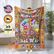 Blankets Custom Hippie Blanket, Personalized Fleece Blanket,  Customized Blanket