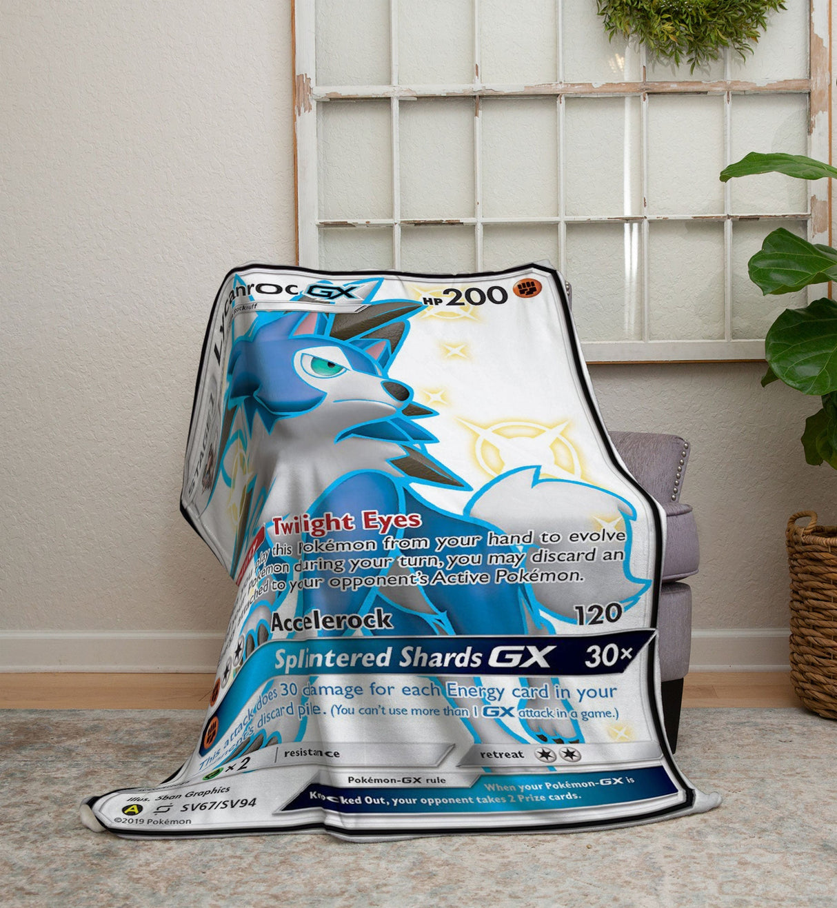 Lycanroc GX Sun & Moon Series Blanket