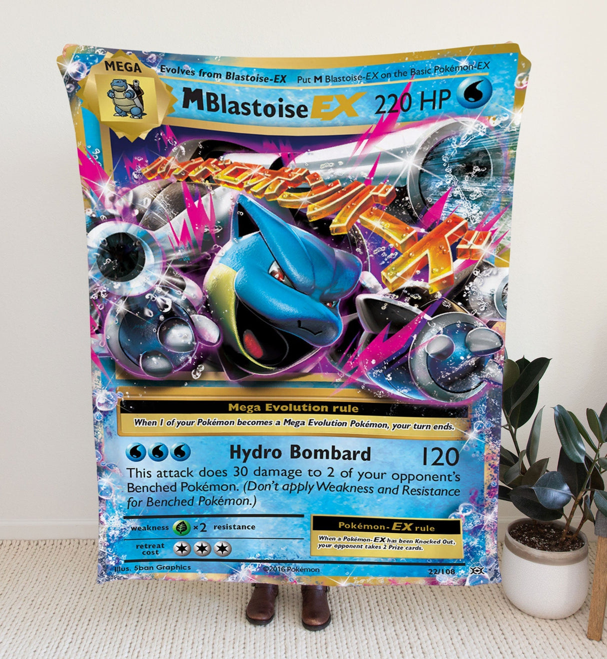 M Blastoise EX XY Series Blanket