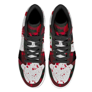 Custom Nightmare on Elm Street Sneaker | Personalized Hi-Top Air Inspired Fashion Athletics Shoes