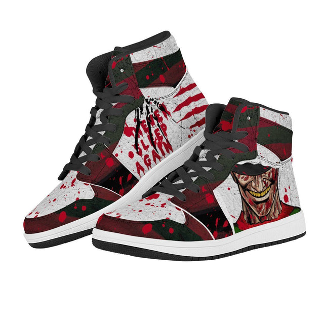 Custom Nightmare on Elm Street Sneaker | Personalized Hi-Top Air Inspired Fashion Athletics Shoes