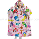 Custom Personalized Emotional Icon Puzzle Emotion Joy Fear Anger Snug Oversized Wearable Hoodie Blanket-Hoodie Blanket-Amor Custom Gifts