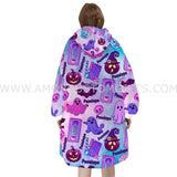 Custom Personalized Fright Night Halloween Snug Oversized Wearable Hoodie Blanket-Hoodie Blanket-Amor Custom Gifts