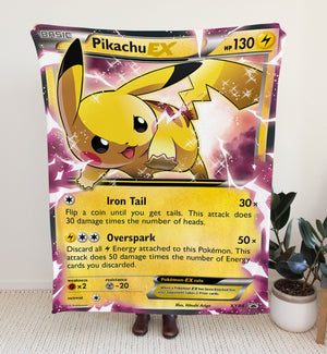 Custom Pikachu EX XY Series Blanket-Amor Custom Gifts