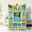 Blankets Custom PK Multi Gyarados Blanket | Personalized Anime Manga Game Lover Collection Card Blanket