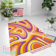 Mats & Rugs Purple Orange Patchy Retro Groovy Rugs | Purple Orange Patchy Groovy Area Rug | Purple Orange Patchy Groovy Home Carpet, Mat, Home Decor