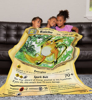 Custom Raichu XY Series Blanket-Amor Custom Gifts