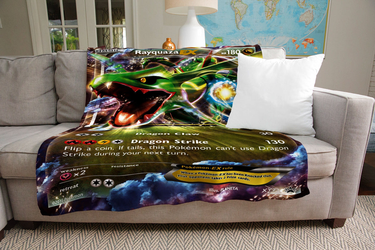 Custom Rayquaza EX XY Series Blanket-Amor Custom Gifts