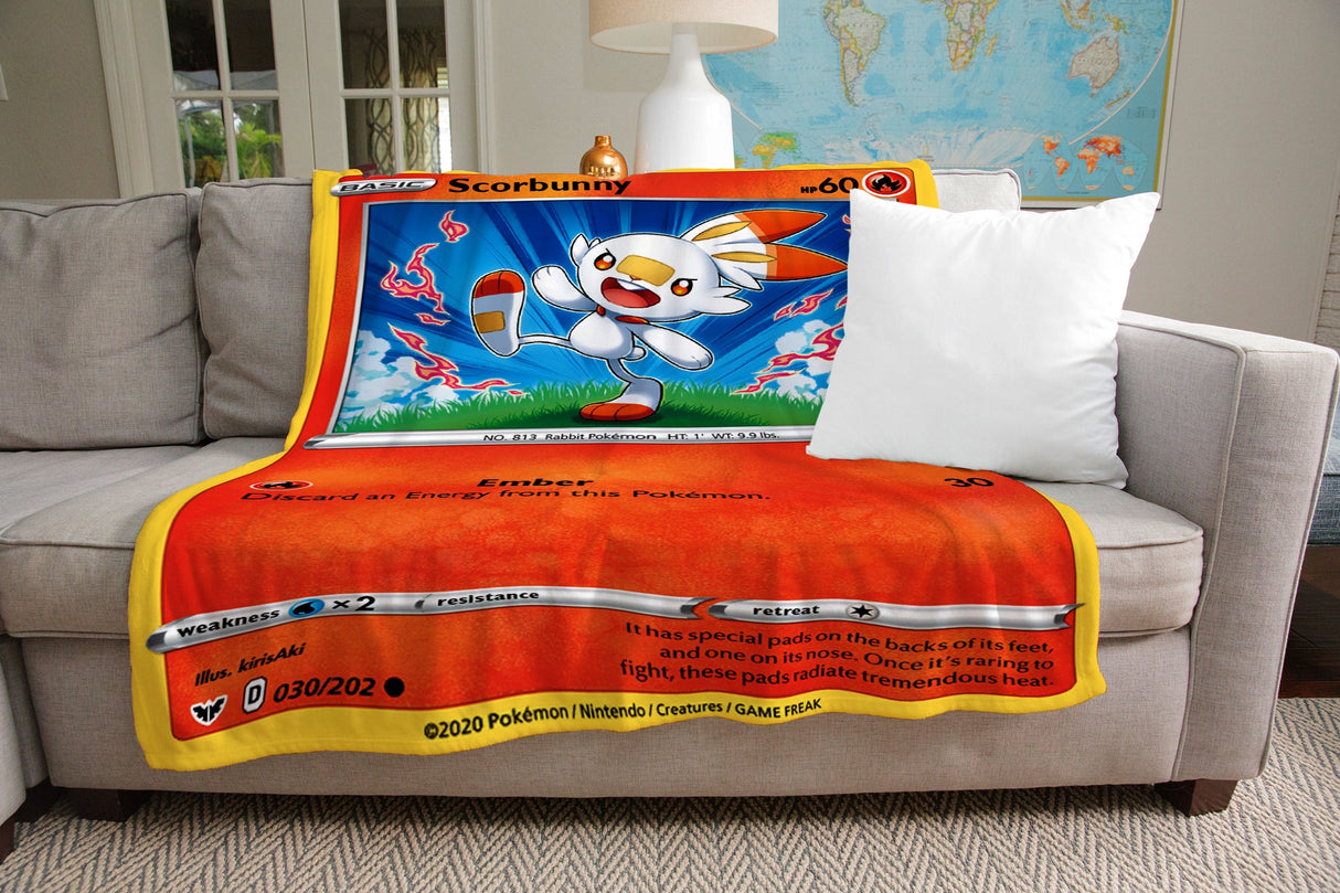 Custom Scorbunny Sword & Shield Series Blanket-Amor Custom Gifts