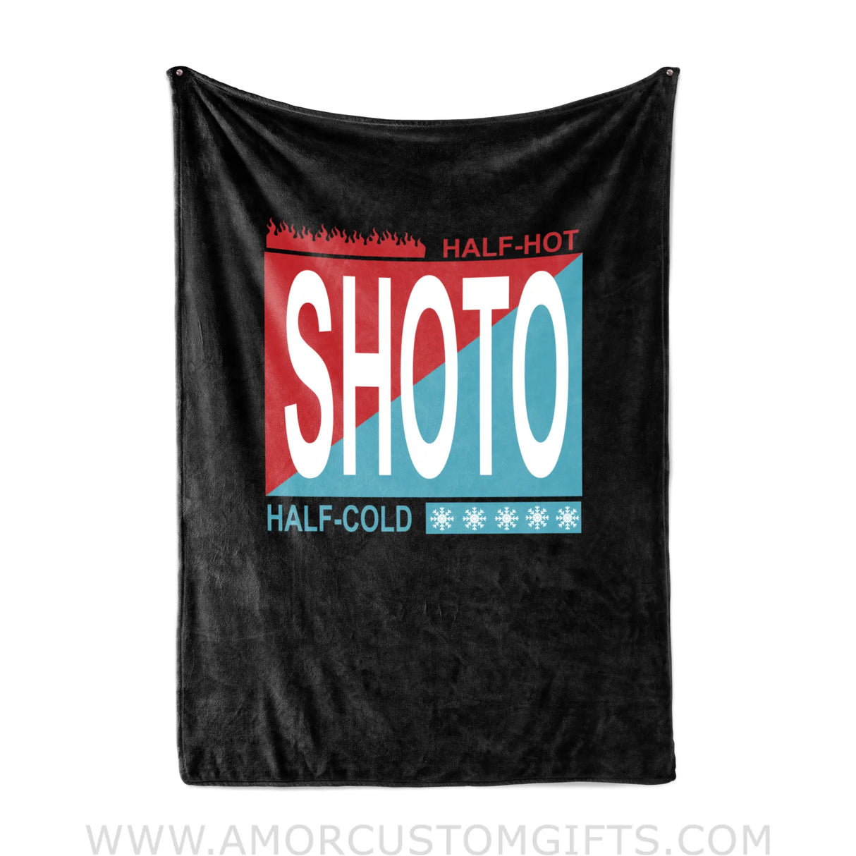 Blankets Custom Shoto Hot & Cold My Hero Academia Blanket | Personalized Anime Fan Throw Blanket