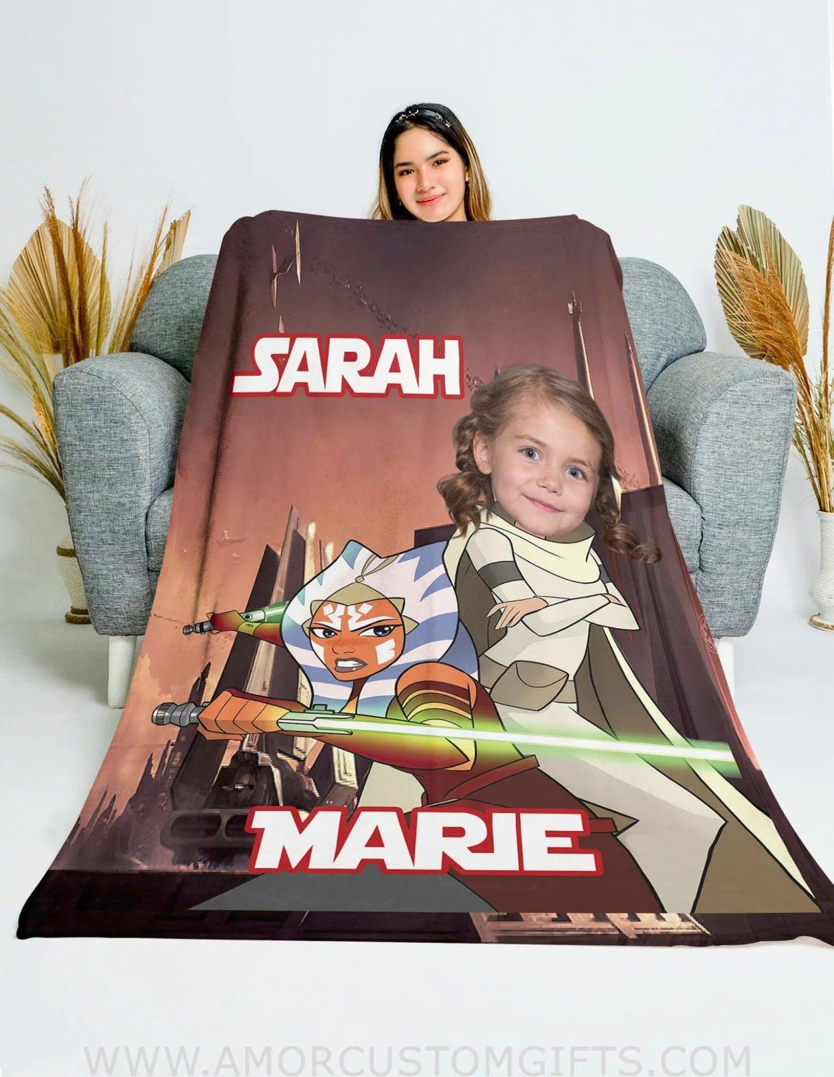 Blankets Custom Star Wars Rey Girl 2 Blanket