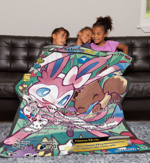 Custom Sylveon-EX XY Series Blanket-Amor Custom Gifts