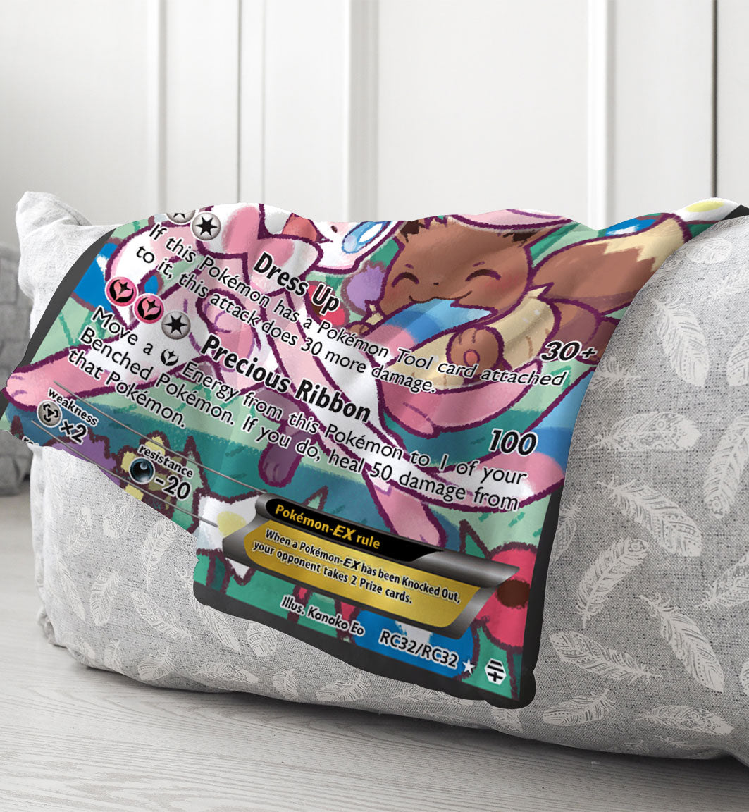 Custom Sylveon-EX XY Series Blanket-Amor Custom Gifts