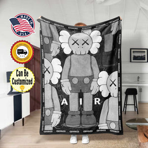 Blankets Custom The Companion Black And White Blanket, Personalized Fleece Blanket,  Customized Blanket