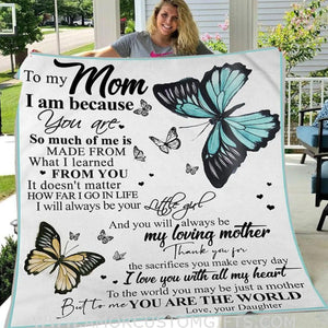 Blanket To my mom blanket, Blanket for Mother from daughter and son, Gift for Mother day