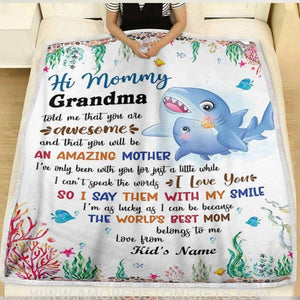 Blanket To My Mom Blanket, Mother's Day Blanket, Blanket For Mom From Daughter,  Elephant Cute Fleece Blanket