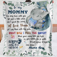 Blanket To My Mom Blanket, Mother's Day Blanket, Blanket For Mom From Daughter,  Elephant Cute Fleece Blanket