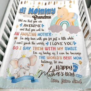 Blanket To My Mommy Blanket, First Mother's Day Blanket, Gifts For 1 St Mother's Day, Cute Blanket For Mom