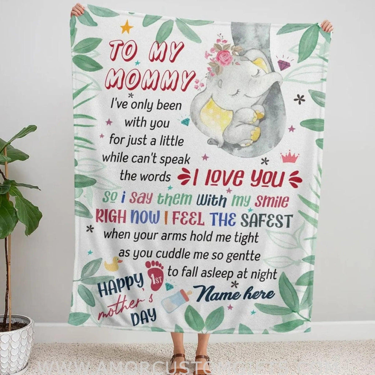 Blanket To My Mommy I Love You, Happy Mother's Day Blanket - Mother's Day Blanket