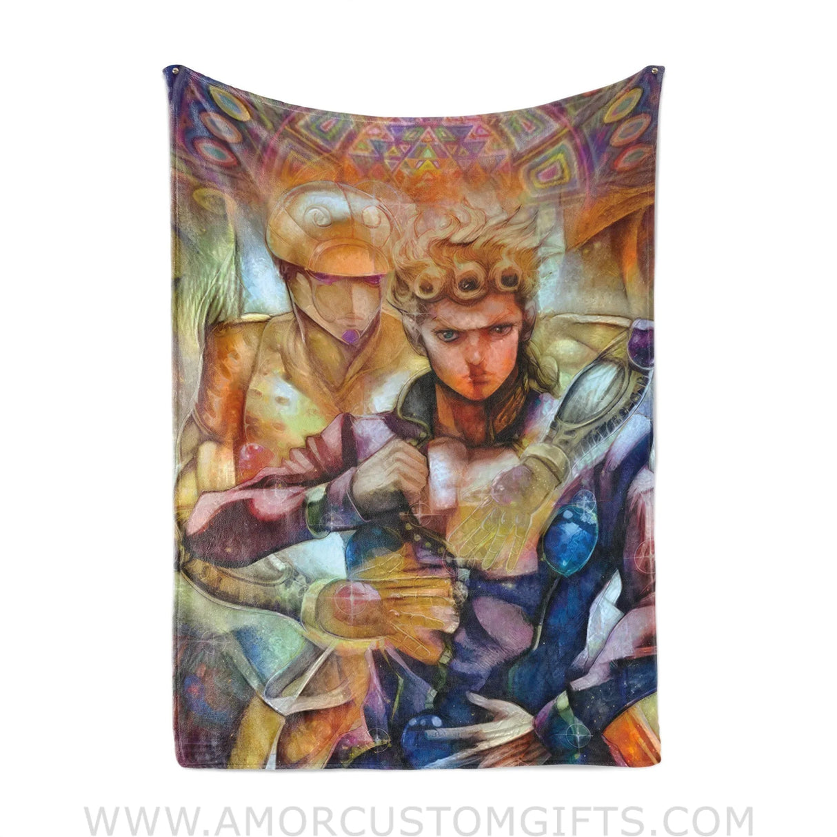 Blankets Custom Trippy Giorno Giovanna Golden Wind Jojo’s Bizarre Adventure Blanket | Personalized Anime Fan Throw Blanket